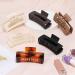 6 Pcs Wolfway 4 Inch Large Rectangular Claw Clips for Thick Hair | Nonslip Acrylic Hair Accessories for Women and Girls - Black, White, Amber, Transparent, Khaki, Brown - Buy Online on GoSupps.com
