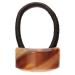 France Luxe Rectangle Ponytail Holder - Caramel Horn