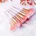 10-Piece Pink Kabuki Makeup Brush Set - Synthetic Eyeshadow Primer Powder Blush & Contour Brushes for Flawless Application | International Shipping - Buy Online on GoSupps.com
