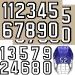 Jecery 88 Pcs Helmet Numbers Self Adhesive Sticker Football Stickers Vinyl Number Decals Batting Accessories for Baseball Lacrosse Hockey (5x3.5 in, White) 5 x 3.5 In White