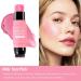 3Pcs Cream Blush & Highlighter Sticks for Cheeks & Lips - Highlighting Bronzer Pen for All Skin - High Gloss White & Milk Tea Pink - 3 Count (Pack of 1) - Buy Online on GoSupps.com