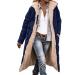 Hanxiulin fleece plush jacket Fluffy warm zipper wool jacket Wander Jacket Women Winddichter Mantel Dick Hooded Tops Beautifier Causal Sweat Jacket Coat Winter Jacket With Hood S Marine