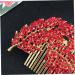 Angoily Pearl Flower Hair Insert Comb Vintage Hair Comb Bridal Hair Clip Rhinestone Bridal Comb Silver Headpiece Hair Accessories Rhinestone for Hair Bride Hair up Wedding Red - Buy Online on GoSupps.com