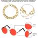 7-Piece Pet Sunglasses Gold Chain Costume Set for Cats and Dogs - Funny Cute Cat Glasses Retro Cosplay - Vivid Colors & Lovely Style - Buy Online on GoSupps.com