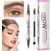  Generisch 2 in 1 Eyebrow Pencil with Eyeliner Pencil Double-Sided Eyebrow Pencil | 2 in 1 Makeup Pencil Eyeliner Pencil | Natural Eyebrow Pencil for Travel Shopping Travel - Buy Online on GoSupps.com