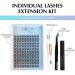 Oreola 120 Pcs Single Cluster Eyelashes Set - Natural DIY Eyelash Extensions 8-16mm D Curl with Tools | International Shipping - Buy Online on GoSupps.com