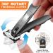 DRMODE Heavy Duty Toenail Clippers for Seniors | Wide Opening 360 Rotary Anti-Splash Clippers for Thick & Ingrown Nails | Best Toenail Care Tool for Men & Women - Buy Online on GoSupps.com