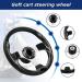QYMOPAY 12.5 Boat Steering Wheel | Carbon Fiber, Anti-Slip | Marine Steering Wheel Adapter for Boats, Yachts, Pontoon Boats (Black) - Buy Online on GoSupps.com