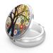 Pill can with 3 compartments portable for bags or wallets decorative organizers made of metal for medication or vitamins black life tree 15-1-black life tree 1 piece