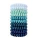 Tanha Spiral Hair Ties, Coil Hair Ties, Elastic Phone Cord Hair Ties , Hair Coils 10Pcs-Blue Teal White,Ponytail Holders for Women Men… Green Multi-colored
