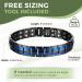 MagEnergy Titanium Steel Magnetic Bracelet for Men | Double Row Ultra Strength Magnets | Adjustable Links Removal Tool | Jewelry Gift Box | Two Blue Line Design - Buy Online on GoSupps.com