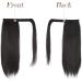 FESHFEN Dark Brown Straight Ponytail Extension 14 inch - Clip in Synthetic Hairpiece for Women and Girls - Buy Online on GoSupps.com