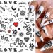Dark Skull Heart Cupid Angel Lips Ghost Nail Art Stickers - 3D Self Adhesive Decals for Acrylic Nails (6 Sheets) - Buy Online on GoSupps.com