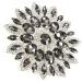 Crystal Glass Rhinestones Decoration Crystal Rhinestones Chain Crystal Flower Buttons Brooches for Clothes Shoe Bag(Gray Silver Base) - Buy Online on GoSupps.com