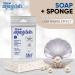 Mother of Pearl Soap Sponge - Cleansing Shower Scrubber - Oil Removal - Massage & Lather - 10-pack - Buy Online on GoSupps.com
