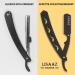 Premium Black Straight Razor for Men | 10 Stainless Steel Blades | Classic Shaving Tool | Professional Barber Supplies | 4.8in Quality Design - Buy Online on GoSupps.com