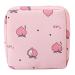Hislaves Light menstrual production pocket tamponetui women's binding-storage bag cartoon printing inner pocket zipper large capacity with wrist loop rose