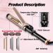 Ten-Tatent 38mm Ceramic Tourmaline Curling Tongs - Dual Voltage Curling Iron for Long & Short Hair - Adjustable Heat Settings - Black - Buy Online on GoSupps.com