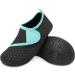 JIASUQI Kids Water Shoes Quick Dry Barefoot Aqua Socks - Black Blue Strip | 12/12.5 UK Child - Buy Online on GoSupps.com