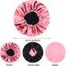 Fuyamp 2 Packs Satin Sleep Cap Adjustable Silky Sleep Bonnet for Women Long Curly Hair Double-Sided Waterproof Satin Hair Cap Extra Large Sleep Satin Bonnet for Women Girls Sleeping Pink+Rose Red - Buy Online on GoSupps.com