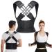 Painting correction for women adjustable back support breathable back support for posture correction relief from shoulder and spine pain unisex l black l black