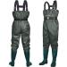 Dark Lightning High Chest Waders with Boots - Green, Men's 11/Women's 13 - Buy Online on GoSupps.com