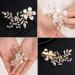 ISLHJDD Shining Hair Clip Bridal Hair Barrettes Pins Gold Leaf Flower Pearl Barrette Wedding Hair Accessory Elegant Bridal Hair Accessories(Gold) - Buy Online on GoSupps.com