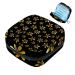 MUOOUM Sanitary Napkin Storage Bag Golden Flowers Pattern Menstrual Cup Pouch Portable Sanitary Napkin Pads Storage Bags Feminine Menstruation First Period Bag for Teen Girls Women Ladies Multi-colored 5