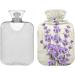NAANLE Vintage Lavender Hot Water Bottle with Cover | 1L Heat Bottle for Back Pain Relief & Cold Therapy | International Shipping Available - Buy Online on GoSupps.com