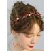 Missgrace Bridal Red Crystal Leaf Hair Vine and Earrings Set - Wedding Vintage Headband for Women, Perfect for Parties and Halloween - Buy Online on GoSupps.com
