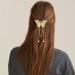 Gold Butterfly Pearl Hair Claw Clips Set - Rhinestone Tassel Metal Hair Clamps for Women and Girls - Buy Online on GoSupps.com