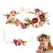 Csirnto Flower Wreath Hair Jewelry for Brides | Adjustable Korolla Frontal Ligaments | Perfect for Weddings Festivals & Beach Photos - Buy Online on GoSupps.com