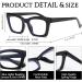 Hubeye 2 Pack Oprah Style Reading Glasses for Women & Men - Blue Light Blocking Square Readers with Spring Hinge + Pouch | 1.50 Diopters Black/Green - Buy Online on GoSupps.com