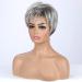 EMMOR Short Grey Human Hair Blend Wig for Women - Grey 2 - Buy Online on GoSupps.com