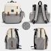 Diaper Bag Backpack with Changing Pad, Pacifier Case & Stroller Straps - White/Grey - Buy Online on GoSupps.com