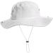 Men's UV Protection Wide Brim Sun Hat XL - White Bucket Fishing Safari Boonie - Buy Online on GoSupps.com