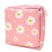 Honbay Daisy Large Capacity Sanitary Napkin Bag Tampons Pouch Nursing Pad Holder Coin Purse Makeup Bag (Pink)