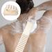 Baluue Exfoliating Wash Cloth Exfoliating Washcloth Towel with Handles Back Cleaner Wash Strap Back Scrubber Washer for Shower Bath - Buy Online on GoSupps.com