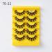 YOXIER Easy to Apply False Eyelashes Natural Look 5 Pairs/set 3d Wispy Curly Fluffy Adhesive Faux Mink Hair Reusable Women Fake Lashes Party Makeup Yellow - Buy Online on GoSupps.com