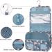 Women's Waterproof Travel Hanging Toiletry Bag - Blue Flower Makeup Organizer - Buy Online on GoSupps.com