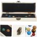 Solar System Crystal Ornament Set - 9 Planets Statue with Wooden Stand | Home D cor & Mineral Display - Buy Online on GoSupps.com