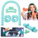 PINTAUR High Resilience Sponge Heatless Curling Rod Headband Women Heatless Curls Soft and Comfortable Sleep Silk No Heat Curls Ribbon Adjustable Wave Curling Iron Kit for DIY Styling of Long Hair Cyan
