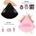 Velour Triangle Powder Puff Set with Mini Finger Makeup Sponges - 4 Pieces for Mineral Powder and Body Foundation - Buy Online on GoSupps.com