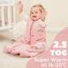 Looxii Baby Sleeping Bag 2.5 TOG 100% Cotton | Soft Newborn Sleep Sack for Boys and Girls 0-6 Months | Pink - Buy Online on GoSupps.com