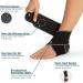BESKEY Adjustable Ankle Support Brace - Breathable Elastic Nylon Material - Ideal for Sports - Grey - Buy Online on GoSupps.com