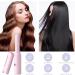 Rechargeable Wireless Hair Straightener Comb - 3 Temperature Levels Portable Hair Straightening Brush & Curler (Pink) - International Shipping Available - Buy Online on GoSupps.com