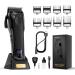 SUPRENT PRO Professional Hair Clippers for Men - High Torque Brushless Motor & DLC Coated Detachable Blade - Cordless Hair Clipper Kits for Barbers with Charging Base - Premium Gift Hair Clipper Set