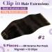 Shop Laavoo Clip-In Extensions | Real Dark Brown Remy Hair - 70g 40cm 5 Pieces - Buy Online on GoSupps.com