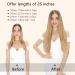 SEGO Clip In Hair Extensions 8 Part Set | 66cm Smooth Natural Ash Blonde & Silver Gray Mix | Premium Synthetic Hair - Buy Online on GoSupps.com