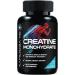Creatine Monohydrate Capsules 3000mg - Micronized Creatine Nutritional Supplement - Lean Muscle Growth Workout Performance Energy & Endurance Support - 750mg per High Absorption Capsule - 120 Count 120 Count (Pack of 1)